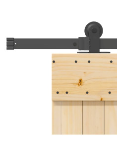 Porta Scorrevole con Set Hardware 85x210 cm Legno Massello Pino