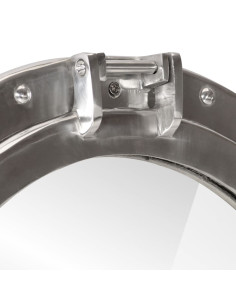 Specchio da Parete Design Oblò Ø30 cm in Alluminio e Vetro