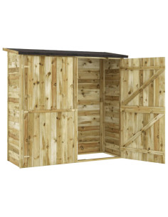 Capanno Attrezzi da Giardino in Pino Impregnato 182x76x175 cm