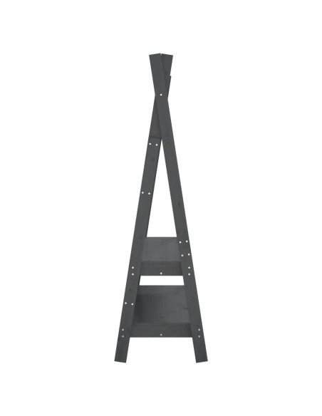 Appendiabiti Grigio 100x45,5x150 cm Legno Massello di Pino