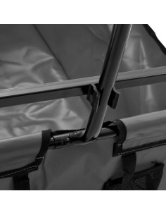 Carrello Pieghevole a Mano in Acciaio Grigio