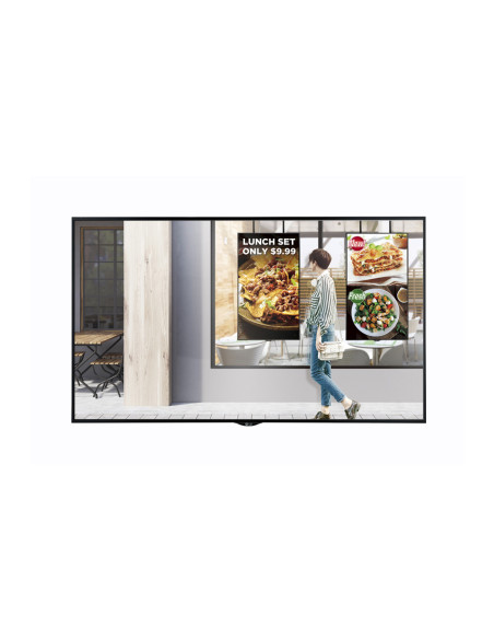 LG 55XS2E-B visualizzatore di messaggi Pannello piatto per segnaletica digitale 139,7 cm (55") LCD 2500 cd/m² Full HD Nero WebO