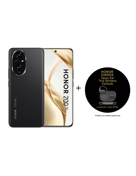 Honor N Series 200 5G + Earbuds Choice 17 cm (6.7") Doppia SIM Android 14 USB tipo-C 12 GB 512 GB 5200 mAh Nero