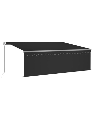Tenda da Sole Retrattile Manuale con Parasole 4,5x3 m Antracite