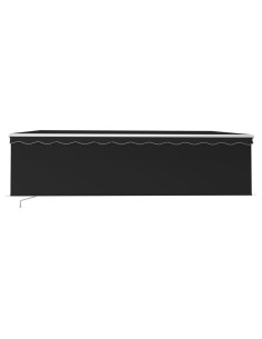 Tenda Sole Retrattile Manuale Parasole LED 5x3m Antracite 2