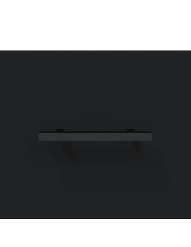 Comodino Nero 40x40x66 cm in Legno Multistrato