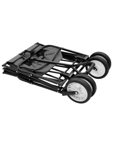 Carrello Pieghevole a Mano in Acciaio Grigio