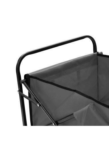 Carrello Pieghevole a Mano in Acciaio Grigio