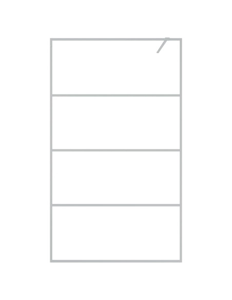 Parete Doccia Walk in Argento 115x195 cm Vetro Trasparente ESG