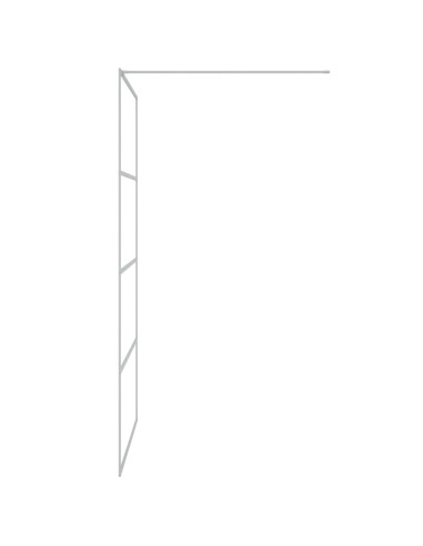 Parete Doccia Walk in Argento 115x195 cm Vetro Trasparente ESG