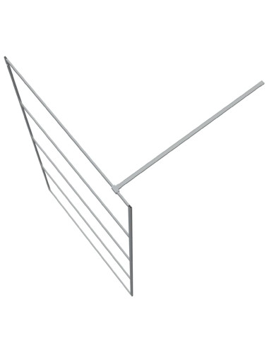 Parete Doccia Walk in Argento 115x195 cm Vetro Trasparente ESG