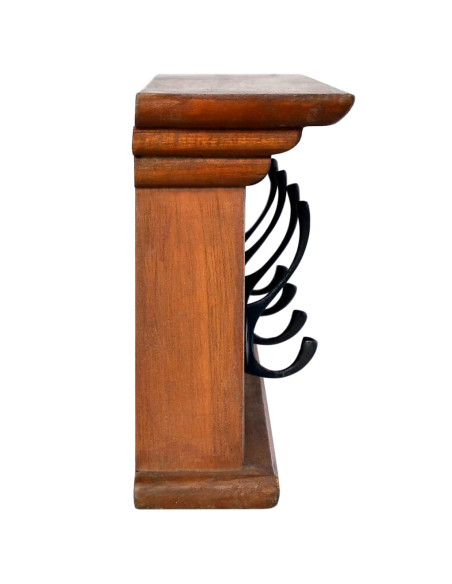 Appendiabiti a Parete 70x10x20 cm in Legno Massello di Teak