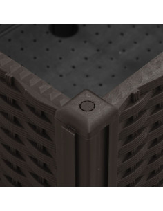 Fioriera da Giardino con Ruote Marrone 160x50x54 cm in PP