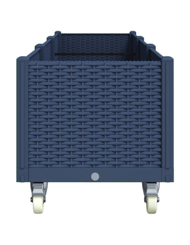 Fioriera da Giardino con Ruote Grigia 240x50x54 cm in PP