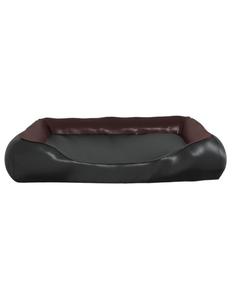 Cuccia per Cani Nera e Marrone 105x80x25 cm in Similpelle
