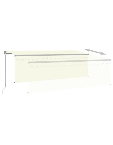 Tenda da Sole Retrattile Manuale con Parasole 4x3 m Crema