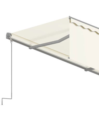 Tenda da Sole Retrattile Manuale con Parasole 4x3 m Crema