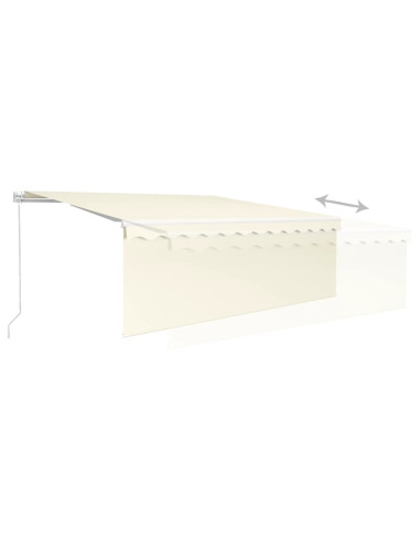 Tenda da Sole Retrattile Automatica con Parasole 4x3 m Crema