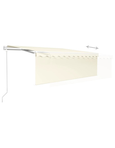 Tenda da Sole Retrattile Automatica con Parasole 4x3 m Crema
