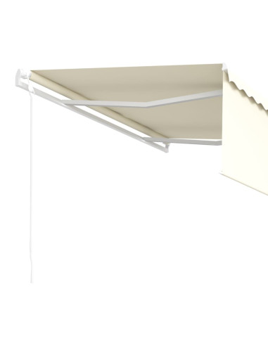 Tenda da Sole Retrattile Automatica con Parasole 4x3 m Crema