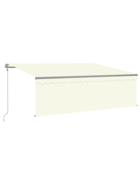 Tenda Automatica con Parasole LED e Sensore Vento 4x3 m Crema