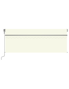 Tenda Automatica con Parasole LED e Sensore Vento 4x3 m Crema 2