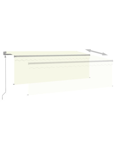 Tenda Automatica con Parasole LED e Sensore Vento 4x3 m Crema