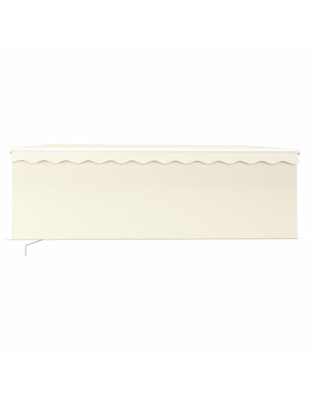 Tenda da Sole Retrattile Manuale con LED 4x3 m Crema