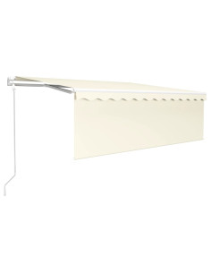 Tenda Automatica con Parasole LED e Sensore Vento 4x3 m Crema