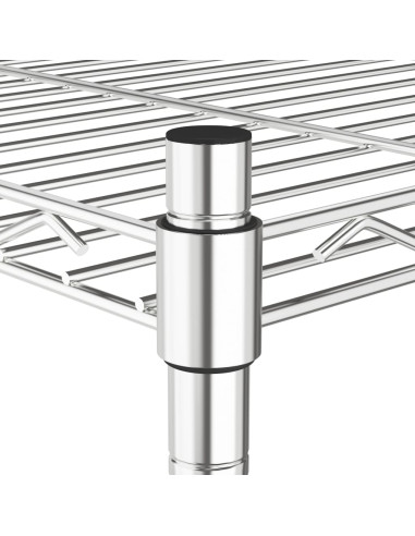 Scaffale a 5 Livelli 90x35x180 cm Cromato 250 kg