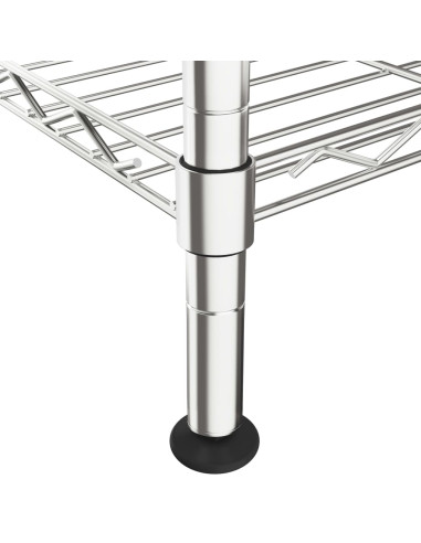 Scaffale a 5 Livelli 90x35x180 cm Cromato 250 kg