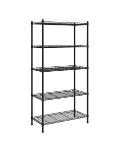 Scaffale a 5 Livelli 90x35x180 cm Nero 250 kg