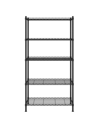 Scaffale a 5 Livelli 90x35x180 cm Nero 250 kg