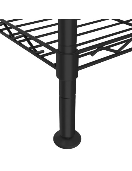 Scaffale a 5 Livelli 90x35x180 cm Nero 250 kg
