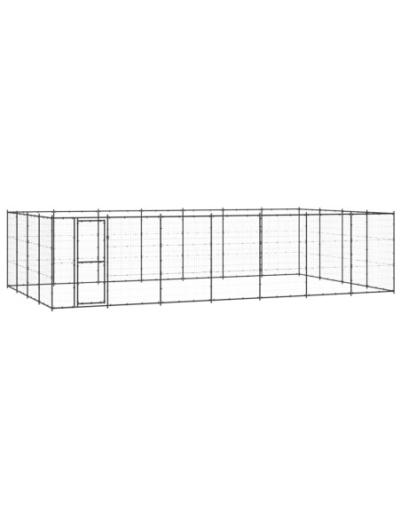 Gabbia per Cani da Esterno in Acciaio 33,88 m²