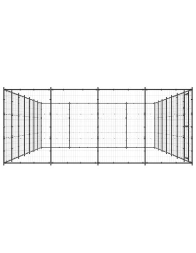 Gabbia per Cani da Esterno in Acciaio 33,88 m²