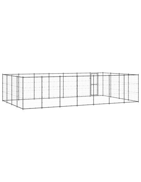 Gabbia per Cani da Esterno in Acciaio 33,88 m²