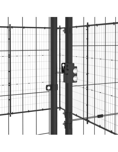 Gabbia per Cani da Esterno in Acciaio 53,24 m²