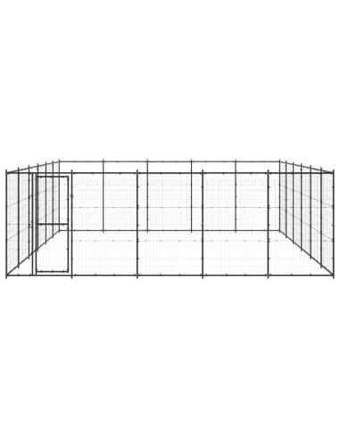Gabbia per Cani da Esterno in Acciaio 36,3 m²