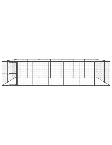 Gabbia per Cani da Esterno in Acciaio 50,82 m²