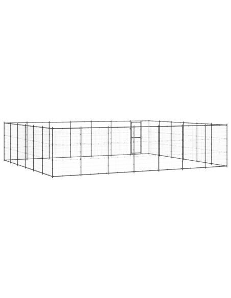 Gabbia per Cani da Esterno in Acciaio 50,82 m²