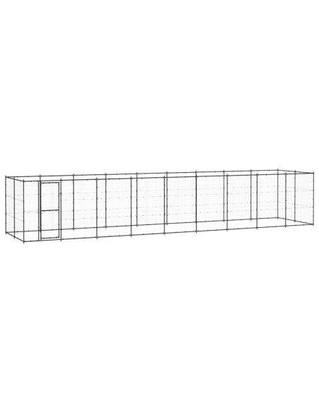 Gabbia per Cani da Esterno in Acciaio 21,78 m²