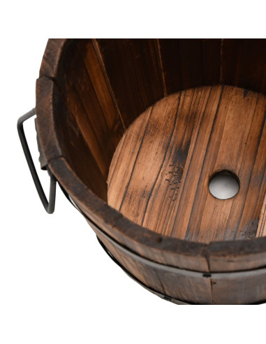 Set Secchi per Fiori 3 pz in Legno Massello di Abete