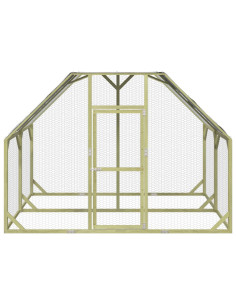 Pollaio 268x200x190 cm Legno Massello di Pino Impregnato 2