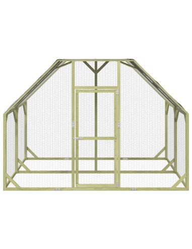 Pollaio 268x200x190 cm Legno Massello di Pino Impregnato