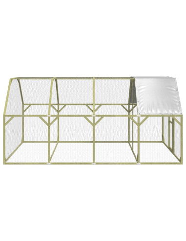 Pollaio 268x400x190 cm Legno Massello di Pino Impregnato