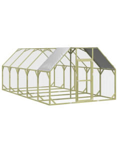 Pollaio 268x500x190 cm Legno Massello di Pino Impregnato