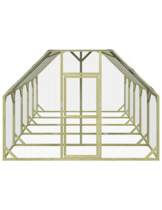 Pollaio 268x500x190 cm Legno Massello di Pino Impregnato 2