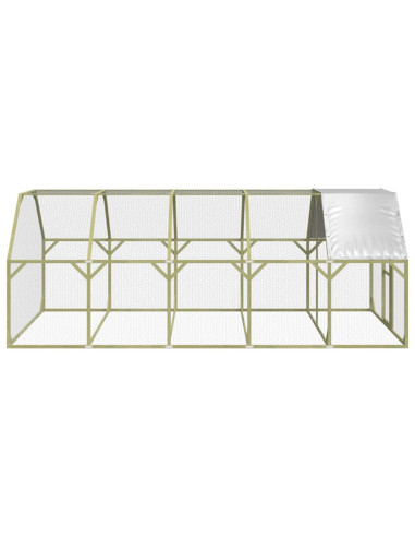 Pollaio 268x500x190 cm Legno Massello di Pino Impregnato