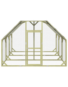 Pollaio 268x300x190 cm Legno Massello di Pino Impregnato 2